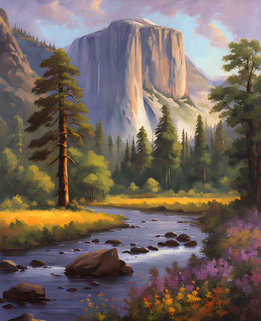 USA Great Places (57) - Majestic Yosemite, Yosemite National Park - Van-Go Paint-By-Number Kit