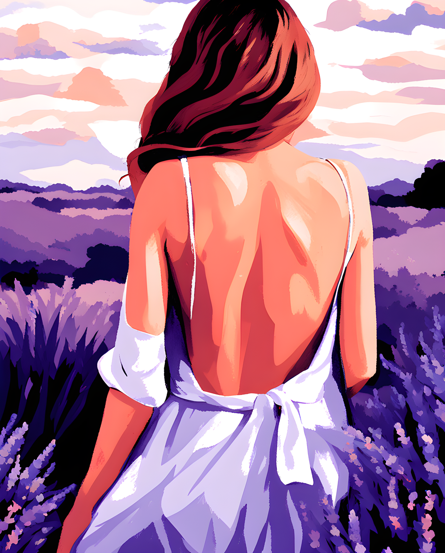 In the middle of a lavender field (3) - Van-Go Paint-By-Number Kit