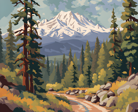 Mount Shasta, California (3) - Van-Go Paint-By-Number Kit