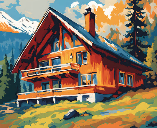 An Alpine Lodge (3) - Van-Go Paint-By-Number Kit