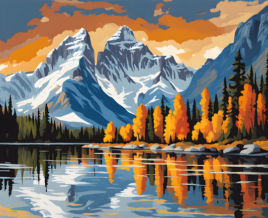 Canadian Rockies (1) - Van-Go Paint-By-Number Kit