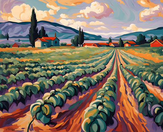 Eggplant Field (1) - Van-Go Paint-By-Number Kit