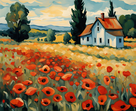 Poppy Field (2) - Van-Go Paint-By-Number Kit