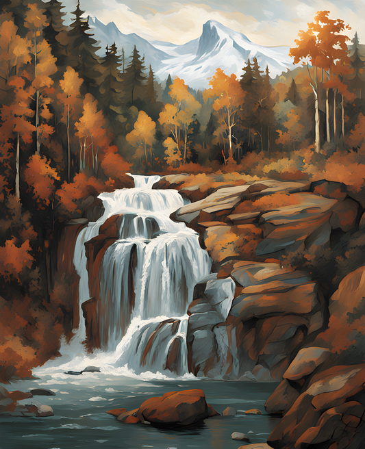 Roaring Waterfall (1) - Van-Go Paint-By-Number Kit