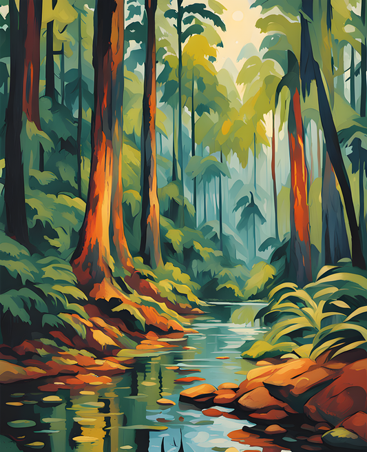 Brazil Collection OD (11) - Amazon Rainforest Painting - Van-Go Paint-By-Number Kit