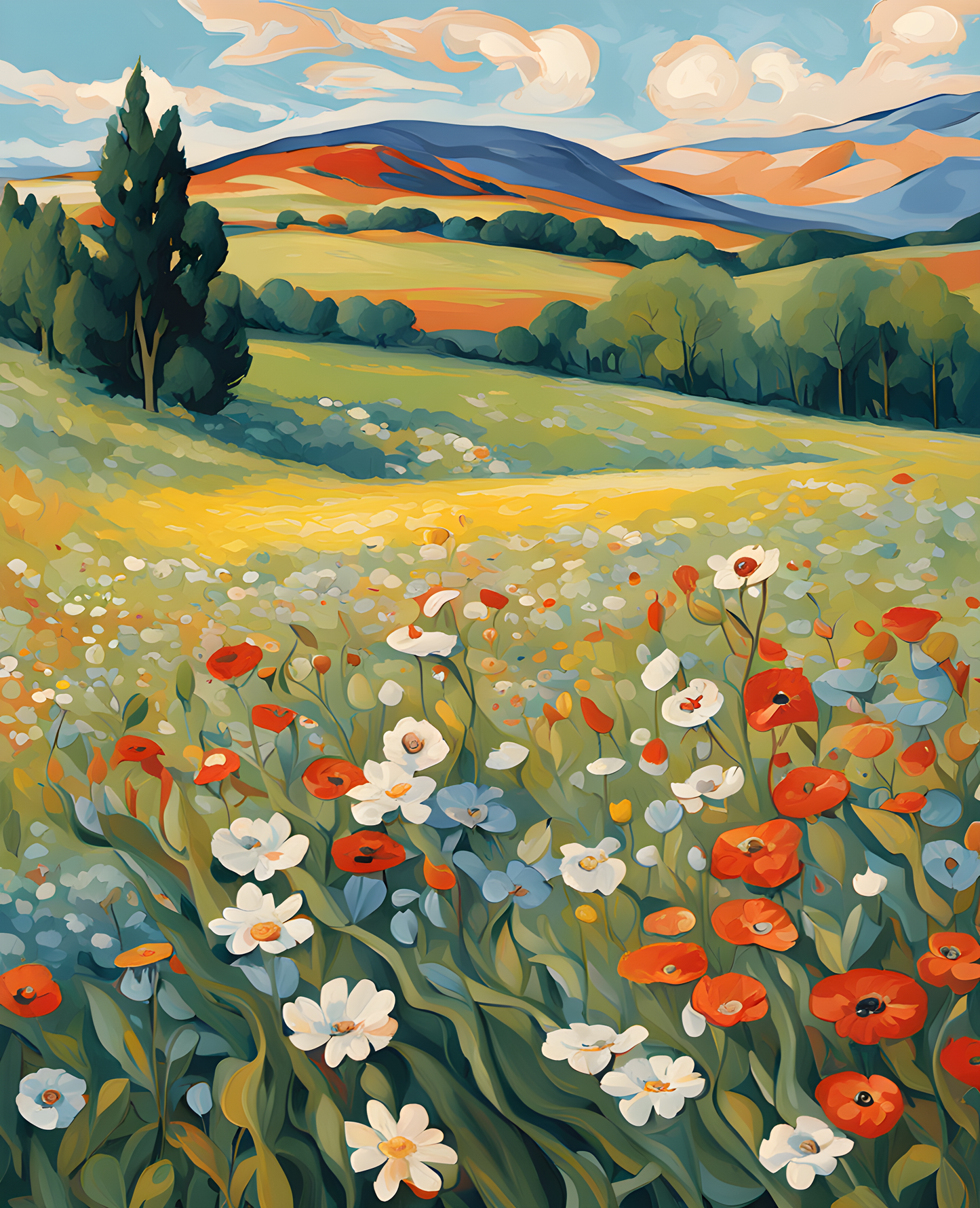 Flowery Meadow (1) - Van-Go Paint-By-Number Kit