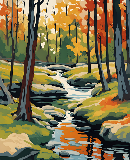 Forest Brook (1) - Van-Go Paint-By-Number Kit