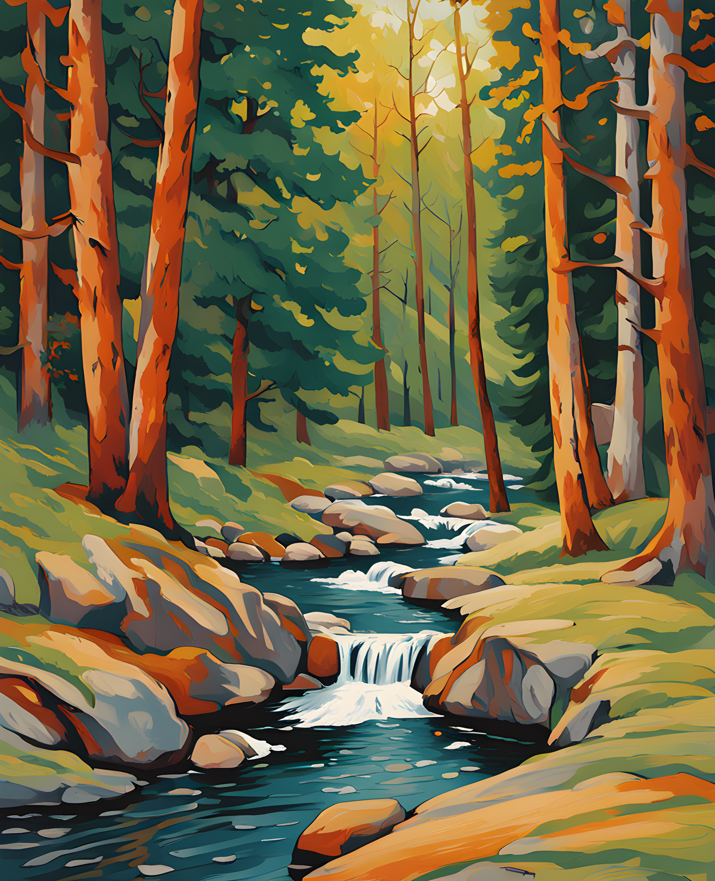 Forest Brook (2) - Van-Go Paint-By-Number Kit