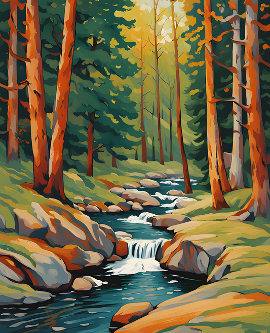 Forest Brook (2) - Van-Go Paint-By-Number Kit