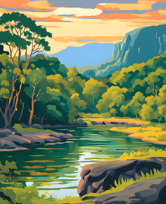 Thailand Collection PD (7) - Khao Yai National Park - Van-Go Paint-By-Number Kit