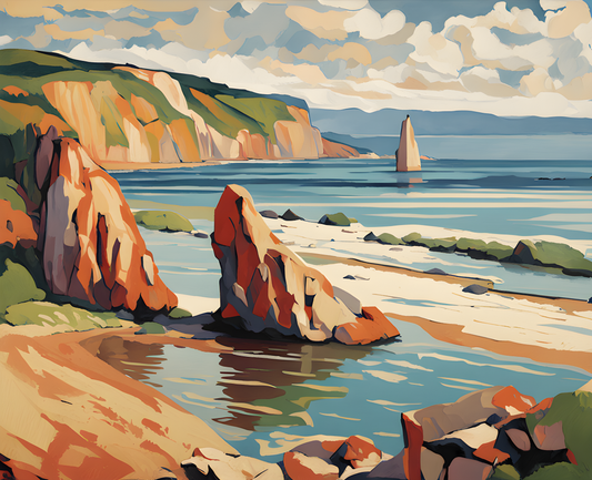Normandy Beach (1) - Van-Go Paint-By-Number Kit