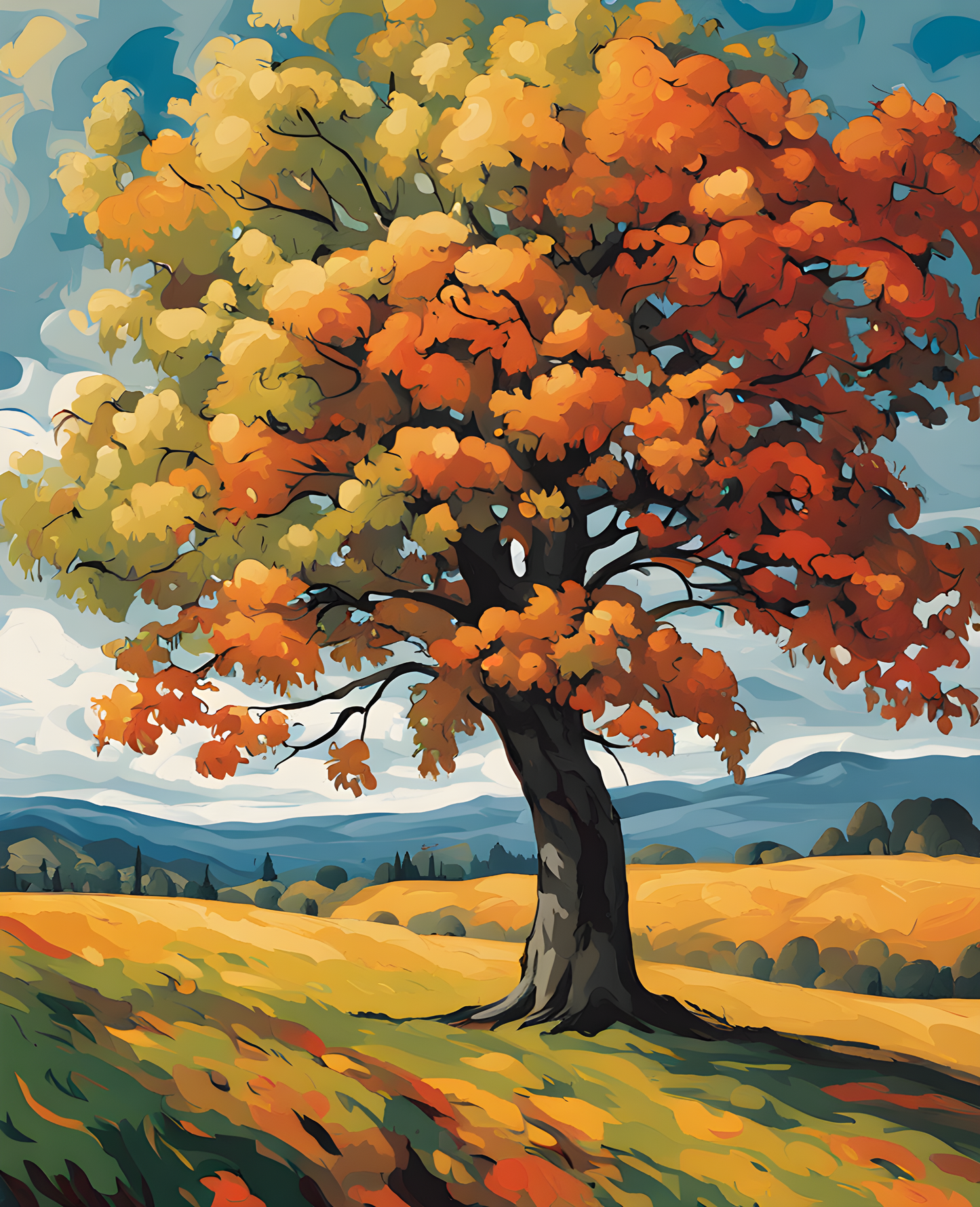 Rowan Tree (1) - Van-Go Paint-By-Number Kit