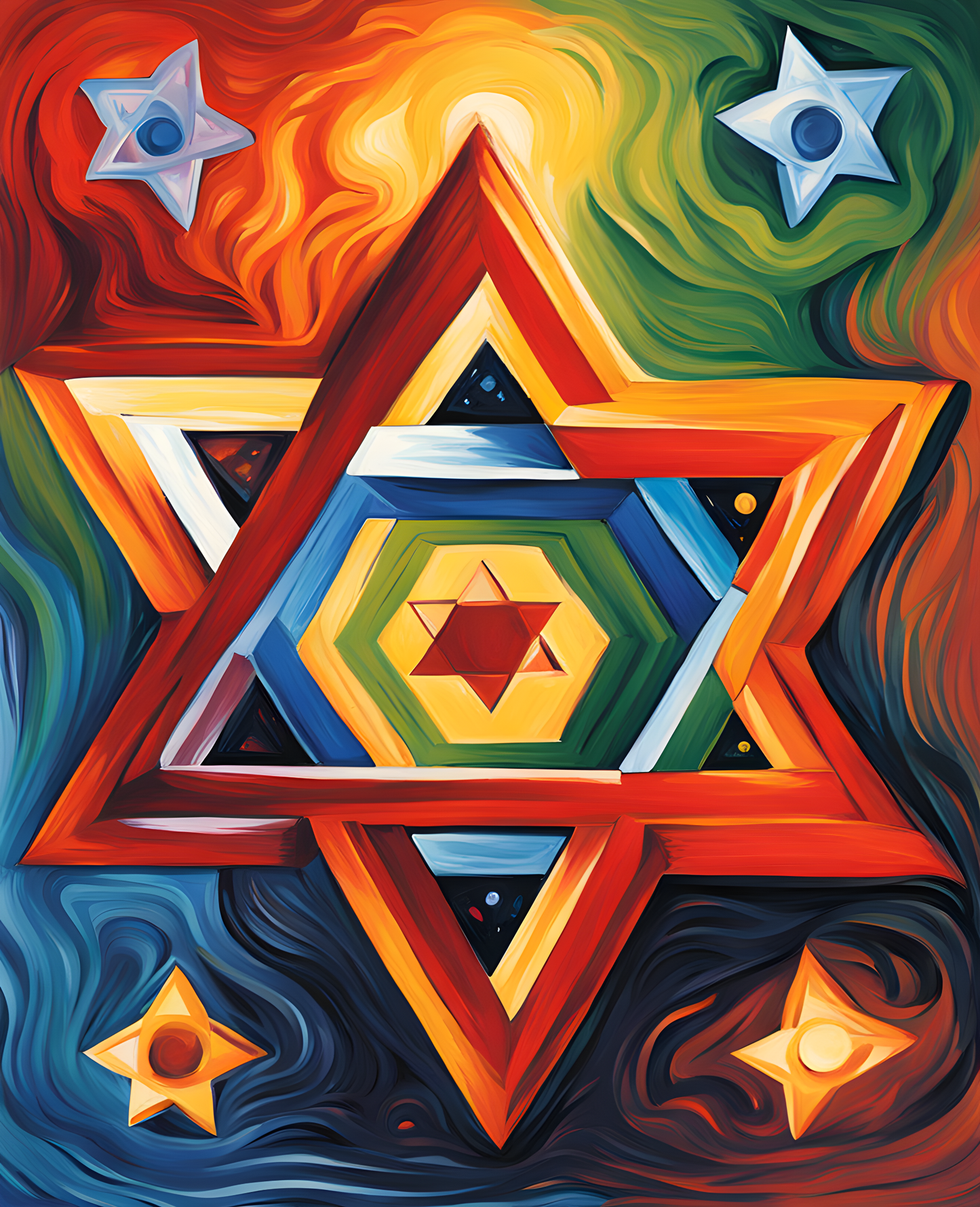 Star of David (5) - Van-Go Paint-By-Number Kit