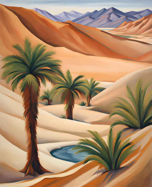 USA Great Places (188) - Desert Oasis, Death Valley, CA - Van-Go Paint-By-Number Kit