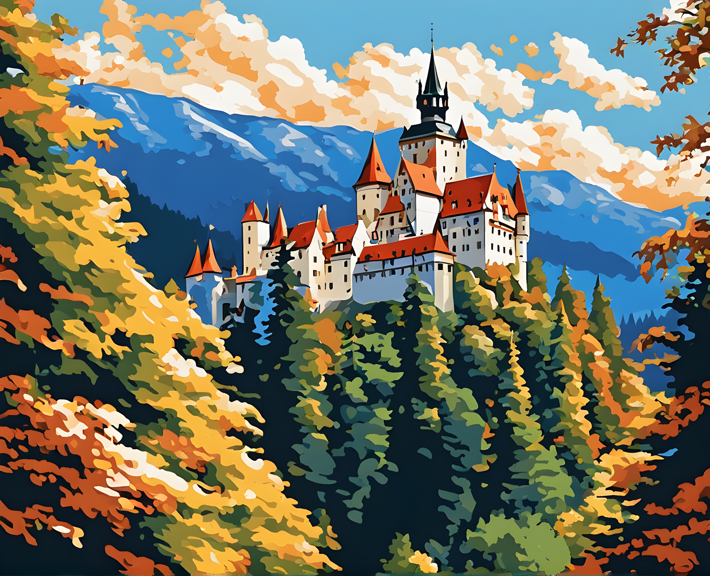 Castles OD - Bran Castle, Romania (41) - Van-Go Paint-By-Number Kit