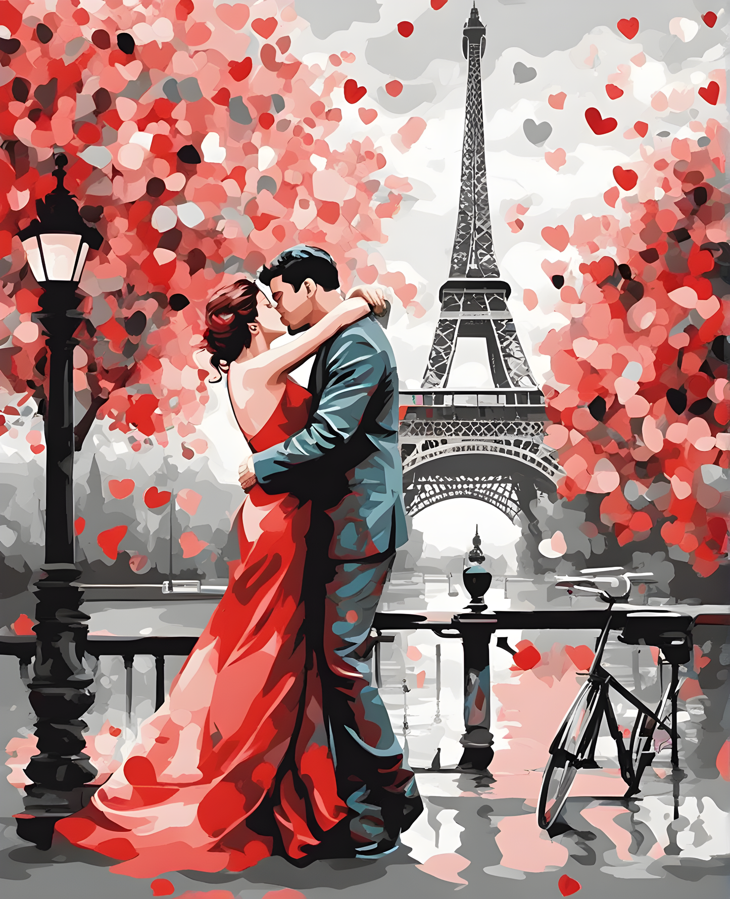 A kiss in Paris (1)  - Van-Go Paint-By-Number Kit