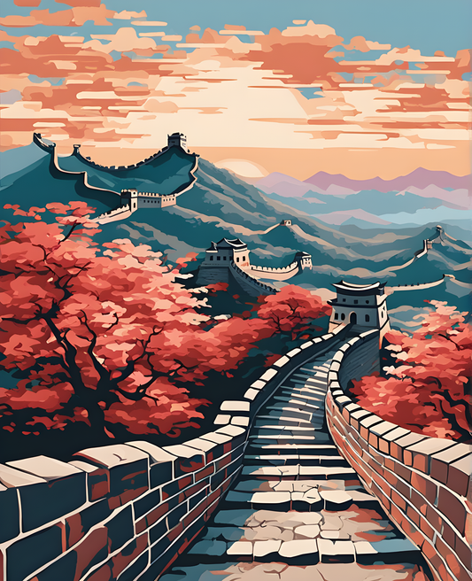 China Collection PD (22) - Great Wall of China - Van-Go Paint-By-Number Kit