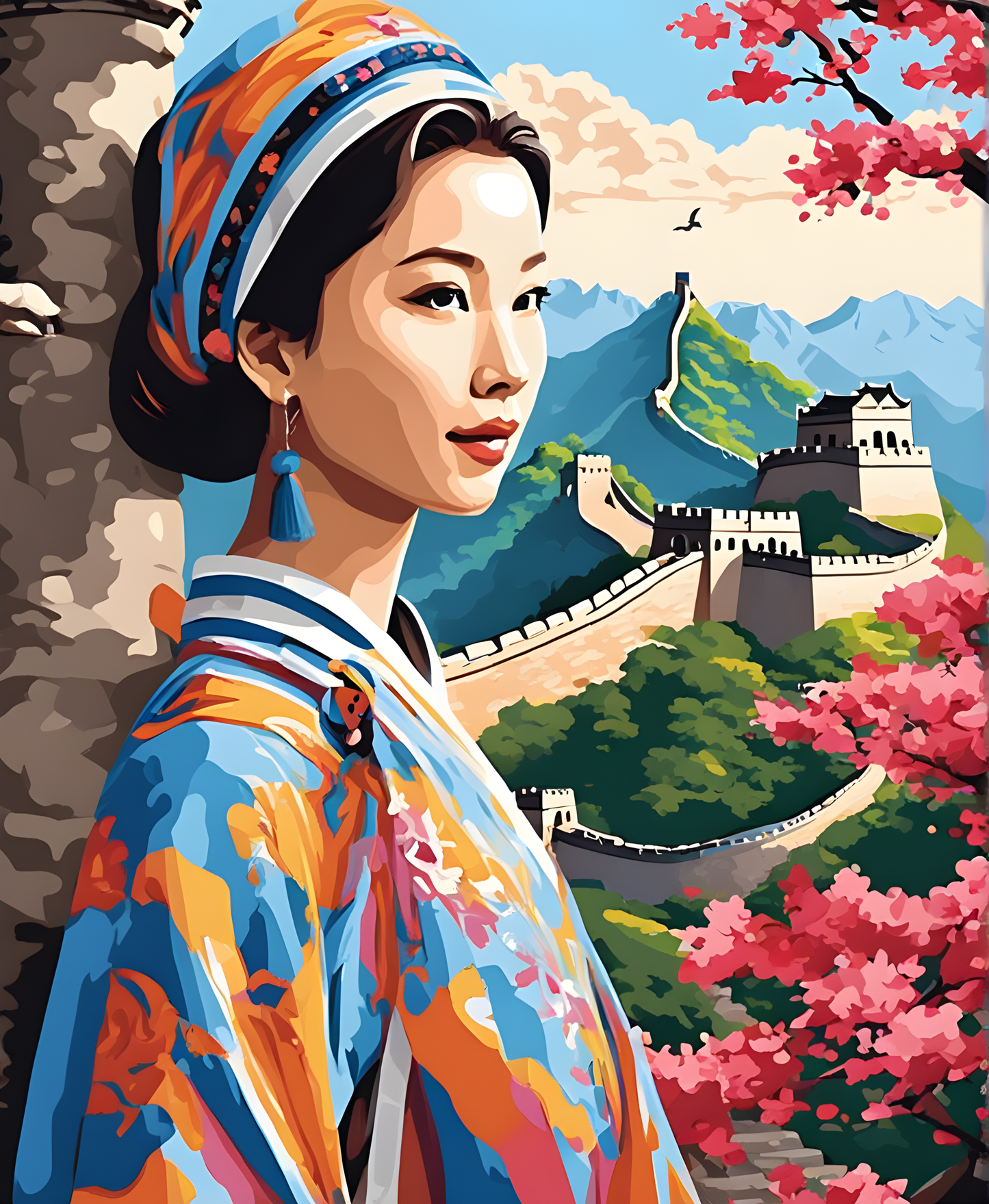 China Collection PD (20) - Great Wall of China - Van-Go Paint-By-Number Kit