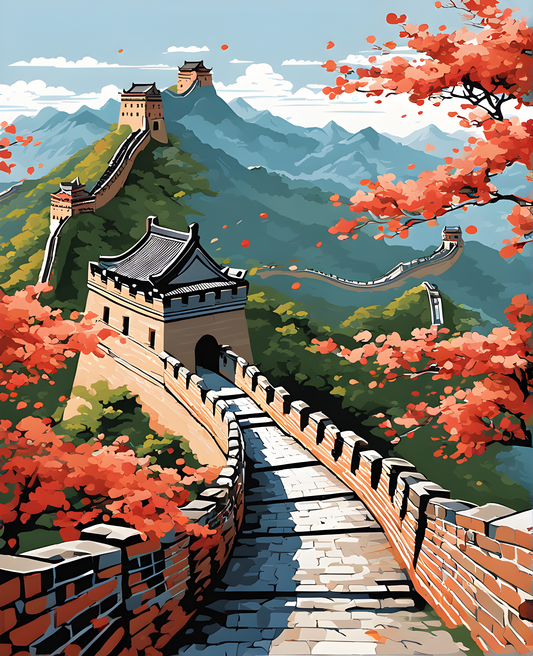 China Collection PD (13) - Great Wall of China - Van-Go Paint-By-Number Kit