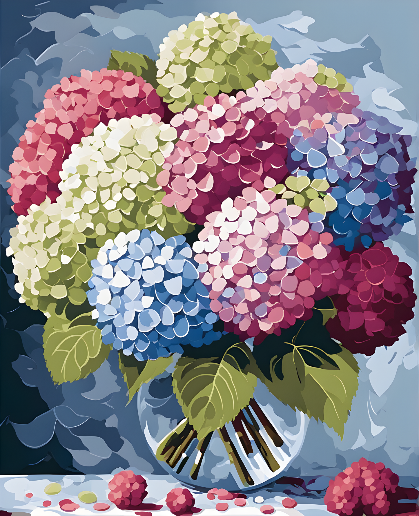 Flowers Collection OD (10) - Hydrangea - Van-Go Paint-By-Number Kit