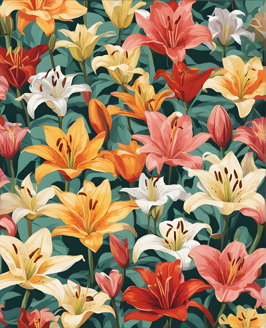 Flowers Collection OD (29) - Lily - Van-Go Paint-By-Number Kit