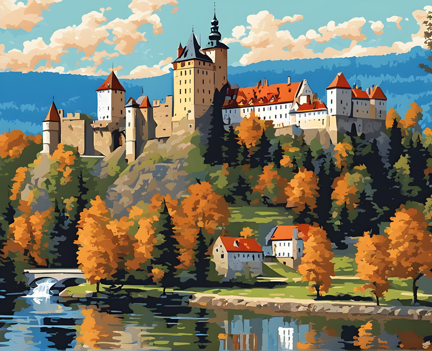 Castles OD - Loket Castle, Czech Republic (24) - Van-Go Paint-By-Number Kit