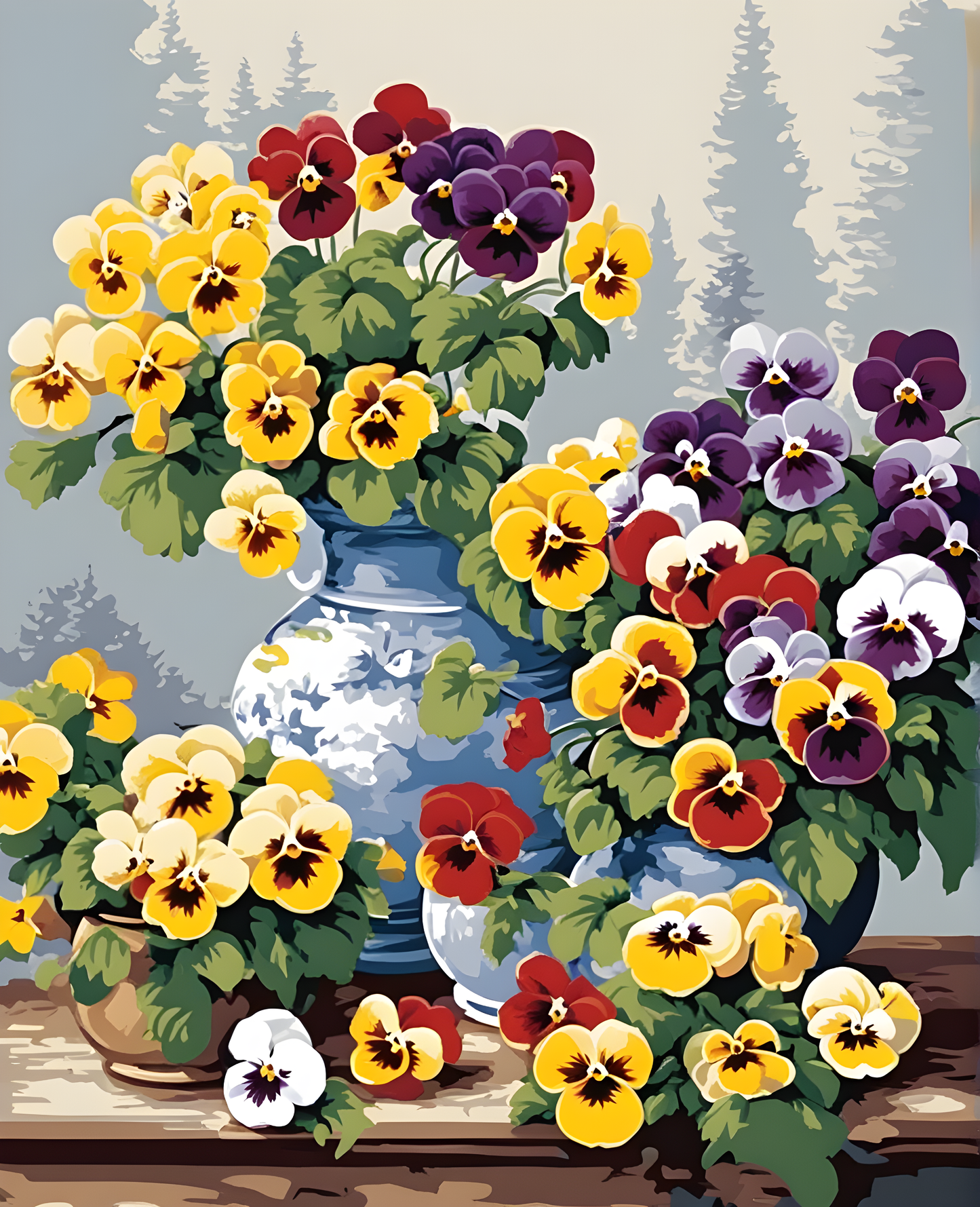 Flowers Collection OD (84) - Pansy - Van-Go Paint-By-Number Kit