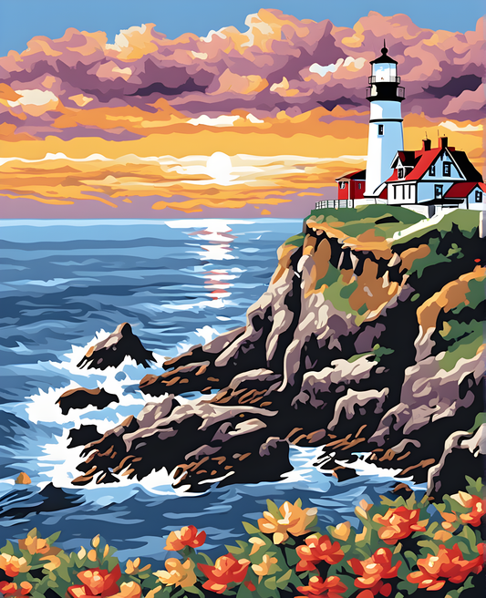 Portland Head Lighthouse (2) - Van-Go Paint-By-Number Kit