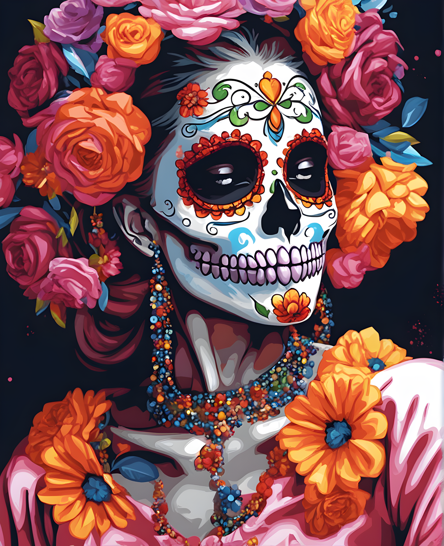 Queen Sugar Skull (5) - Van-Go Paint-By-Number Kit