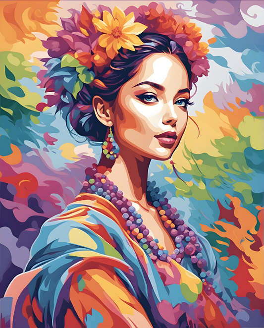 Rainbow Lady (5) - Van-Go Paint-By-Number Kit