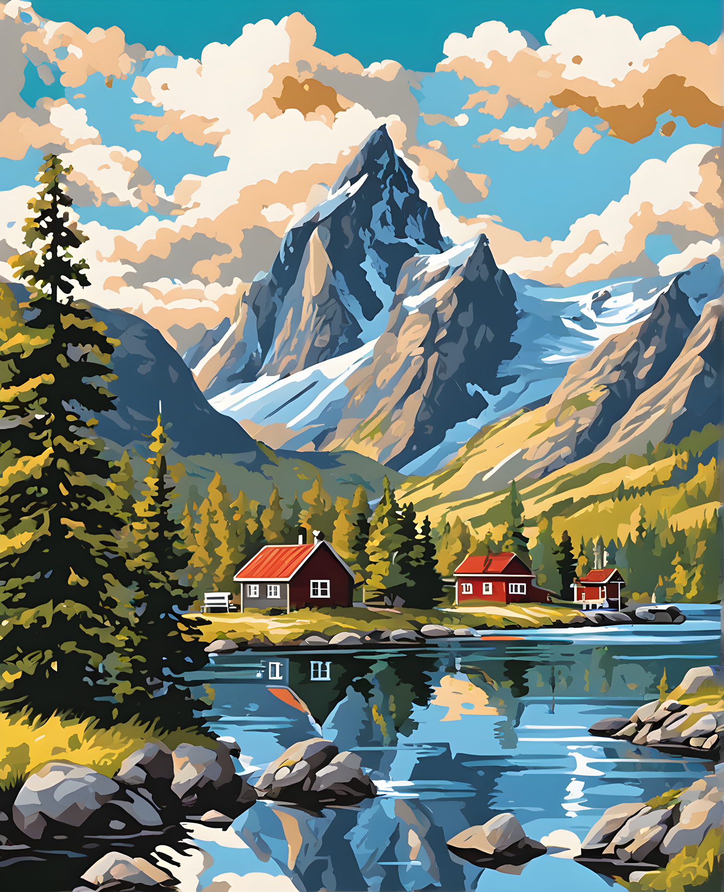 Reinebringen Mountain, Norway (1) - Van-Go Paint-By-Number Kit