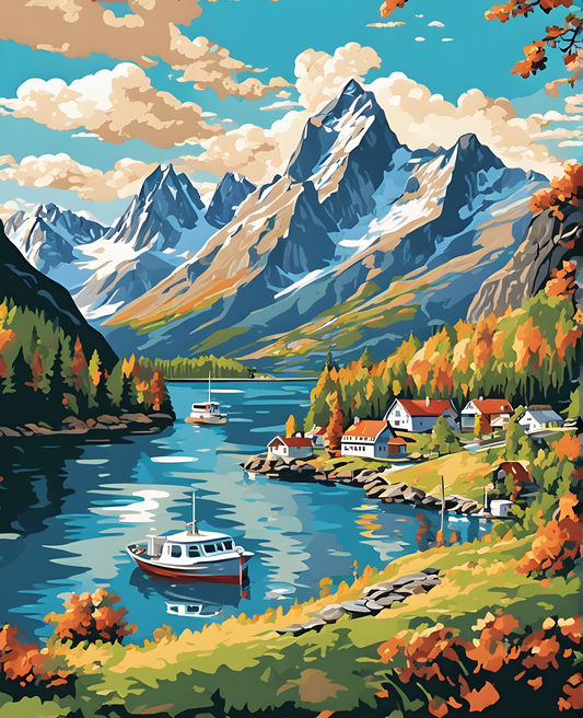 Reinebringen Mountain, Norway (3) - Van-Go Paint-By-Number Kit