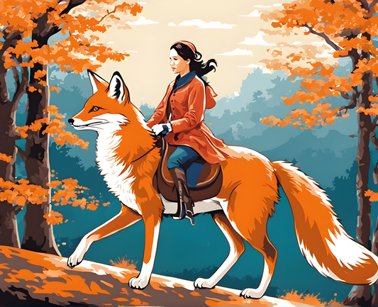 Riding on a Fox (2) - Van-Go Paint-By-Number Kit