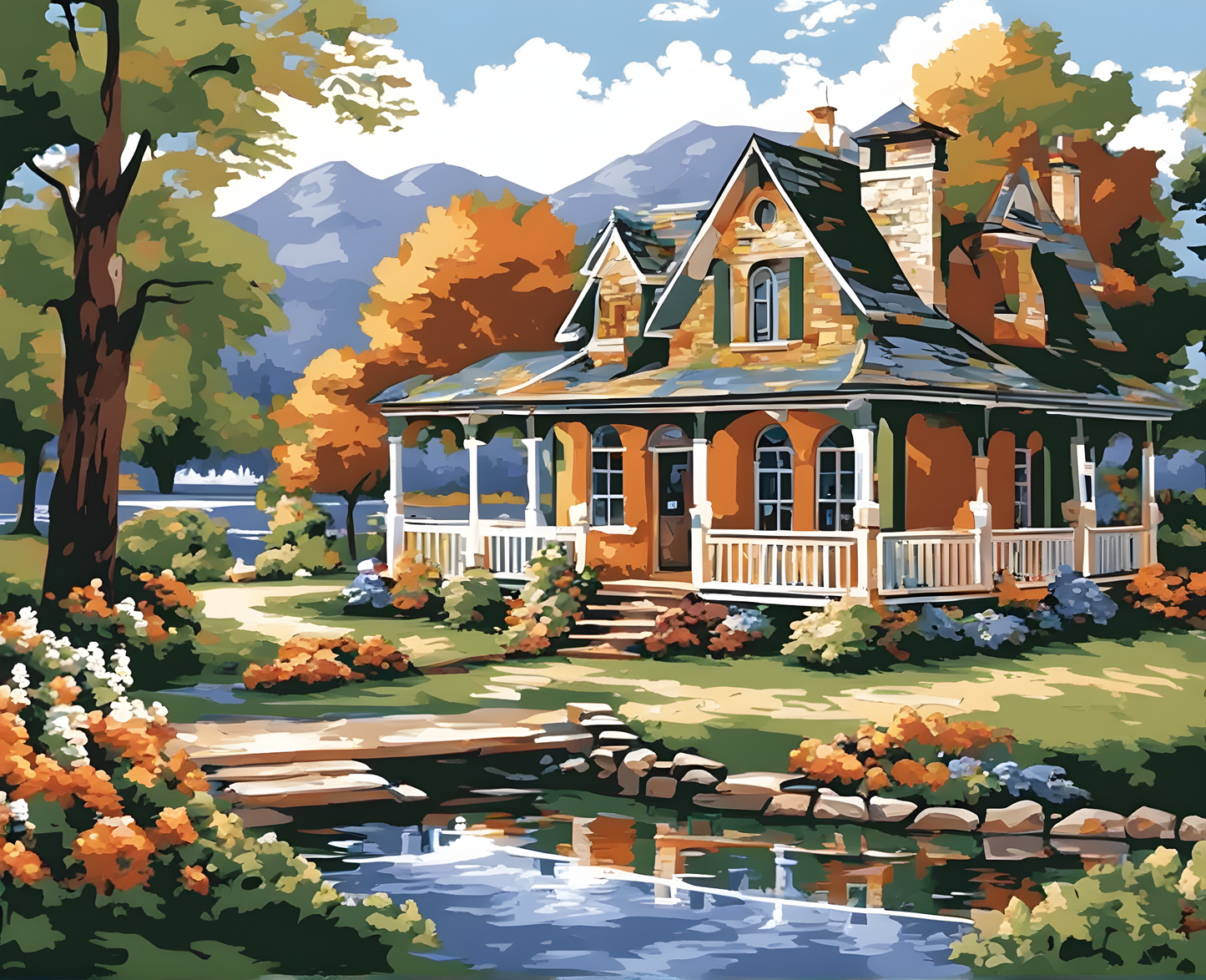 Riverside Pastoral House - Van-Go Paint-By-Number Kit