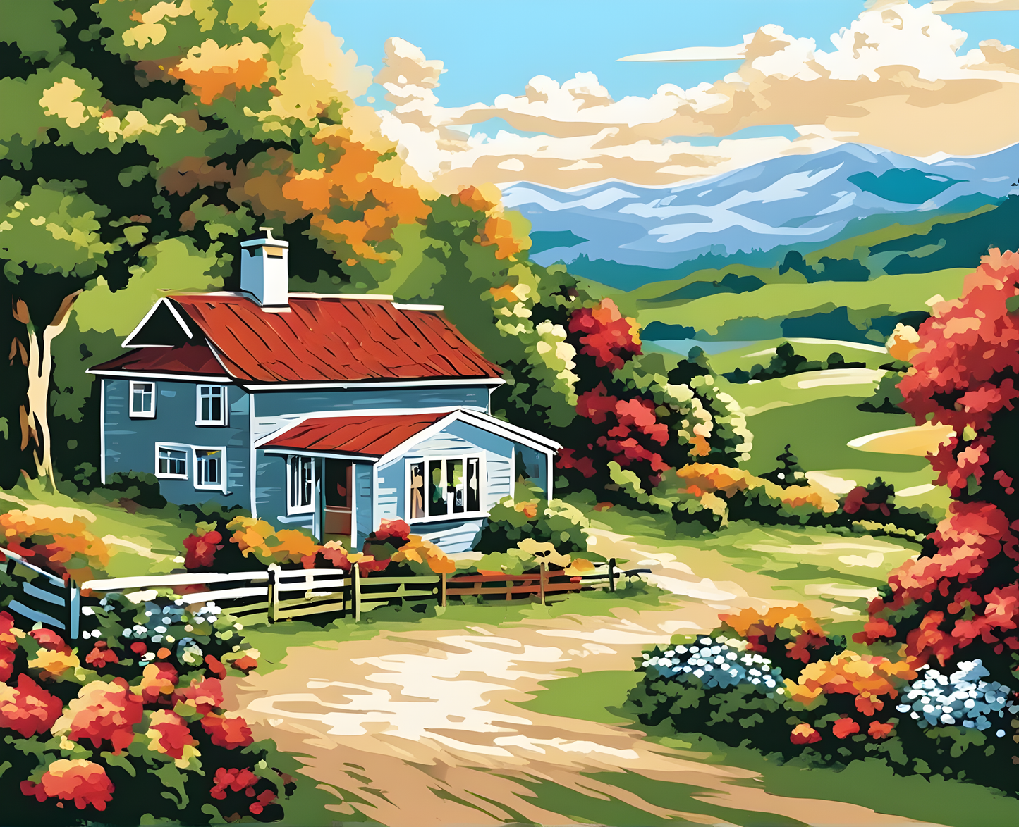 Rural Landscape - Van-Go Paint-By-Number Kit