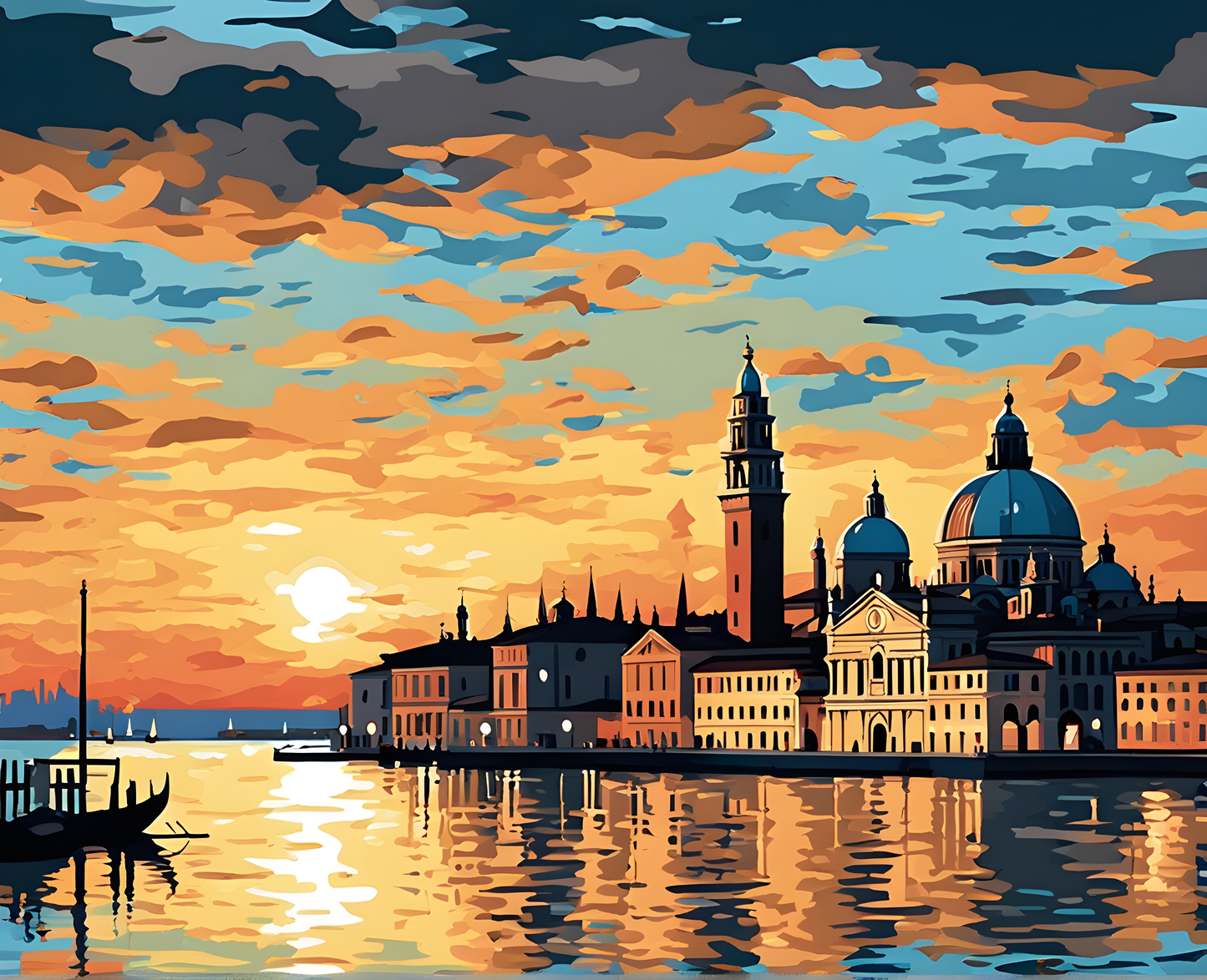 San Giorgio Maggiore at Dusk (2) - Van-Go Paint-By-Number Kit