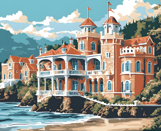 Seaside Castle (2) - Van-Go Paint-By-Number Kit