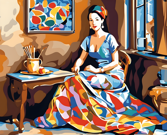 Seated Woman (2) - Van-Go Paint-By-Number Kit