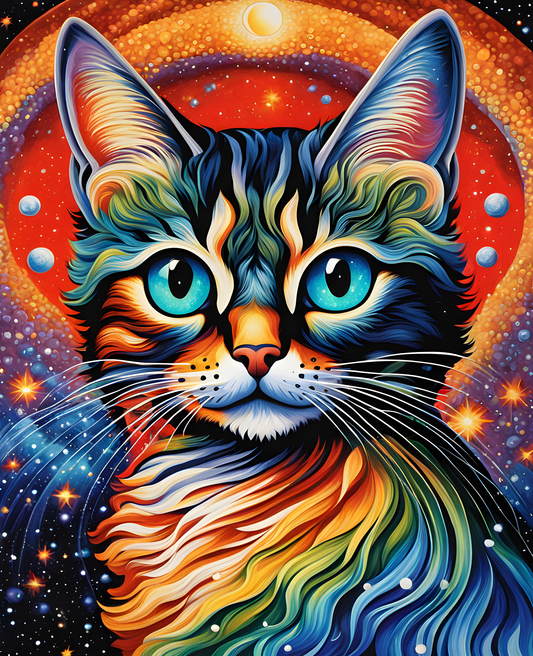 Cosmic Fairy Cat (5) - Van-Go Paint-By-Number Kit