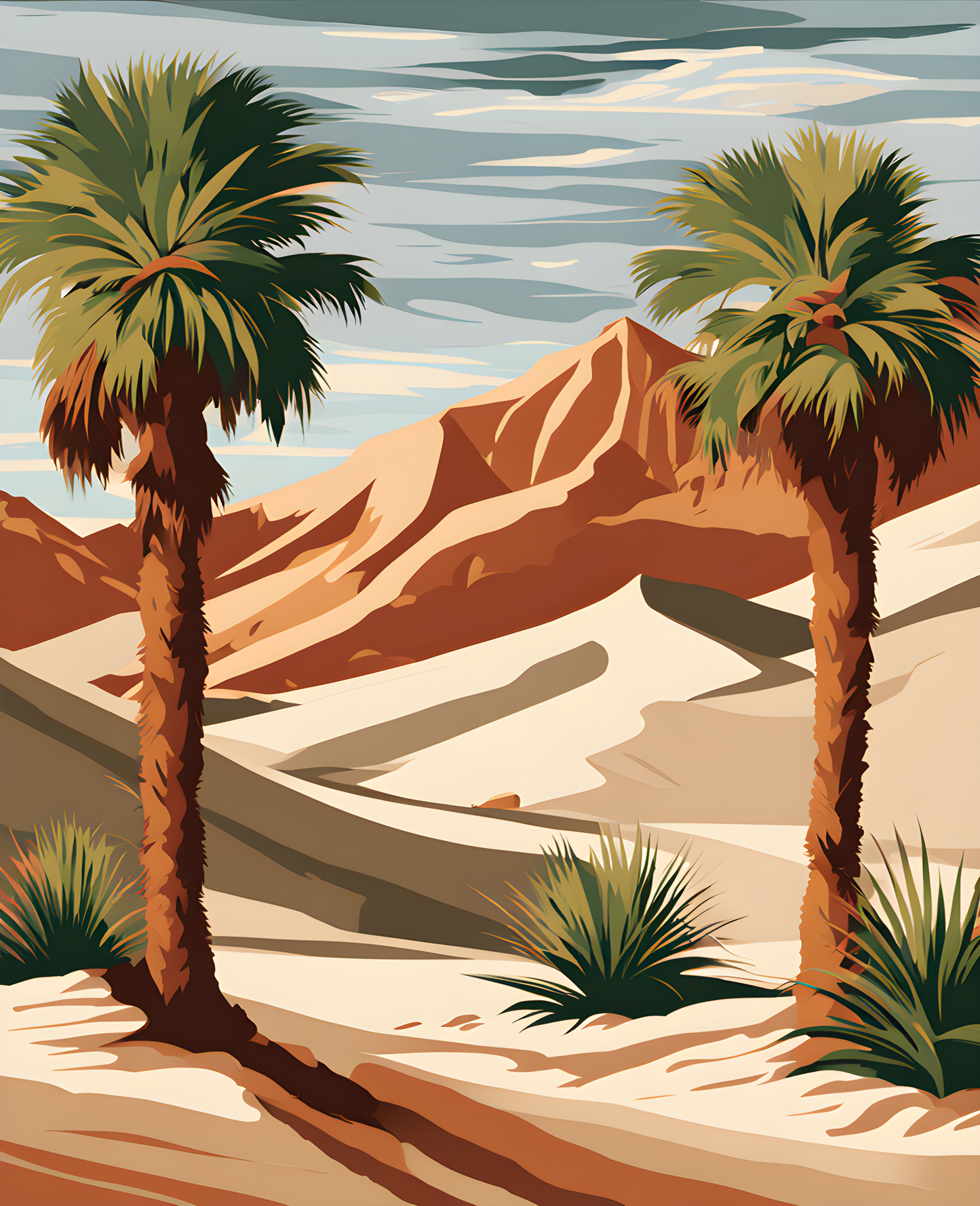 USA Great Places (189) - Desert Oasis, Death Valley, CA - Van-Go Paint-By-Number Kit