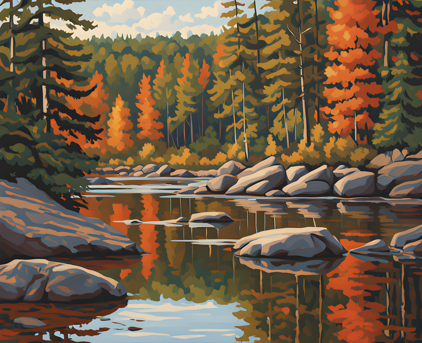 Canada Great Places (42) - Boreal Beauty, Algonquin Provincial Park - Van-Go Paint-By-Number Kit