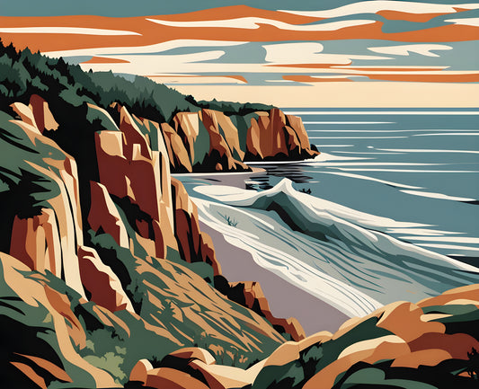 Canada Great Places (57) - Tidal Tapestry, Bay of Fundy - Van-Go Paint-By-Number Kit