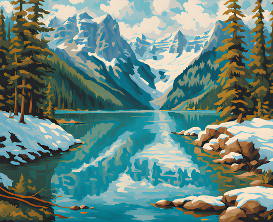 Canada Great Places (74) - Glacial Beauty, Lake Louise - Van-Go Paint-By-Number Kit