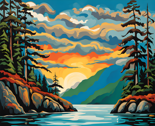 Canada Great Places (71) - Ancient Spirit of the Islands, Haida Gwaii - Van-Go Paint-By-Number Kit