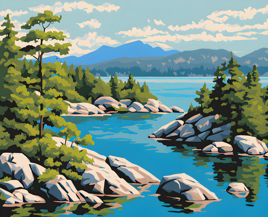 Canada Great Places (64) - Island Paradise, Killarney Provincial Park - Van-Go Paint-By-Number Kit