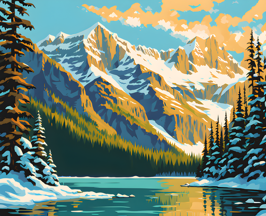 Canada Great Places (51) - Glacial Beauty, Lake Louise - Van-Go Paint-By-Number Kit