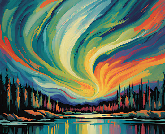 Canada Great Places (68) - Celestial Dance, Northern Lights - Van-Go Paint-By-Number Kit