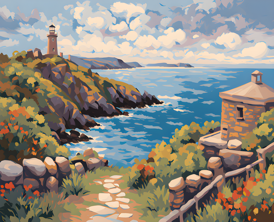 Canada Great Places (79) - Coastal Watchtower, St. John's Signal Hill - Van-Go Paint-By-Number Kit