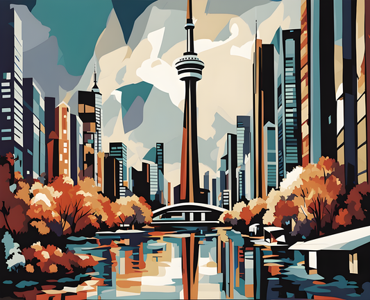 Canada Great Places (21) - Urban Icon, Toronto CN Tower - Van-Go Paint-By-Number Kit