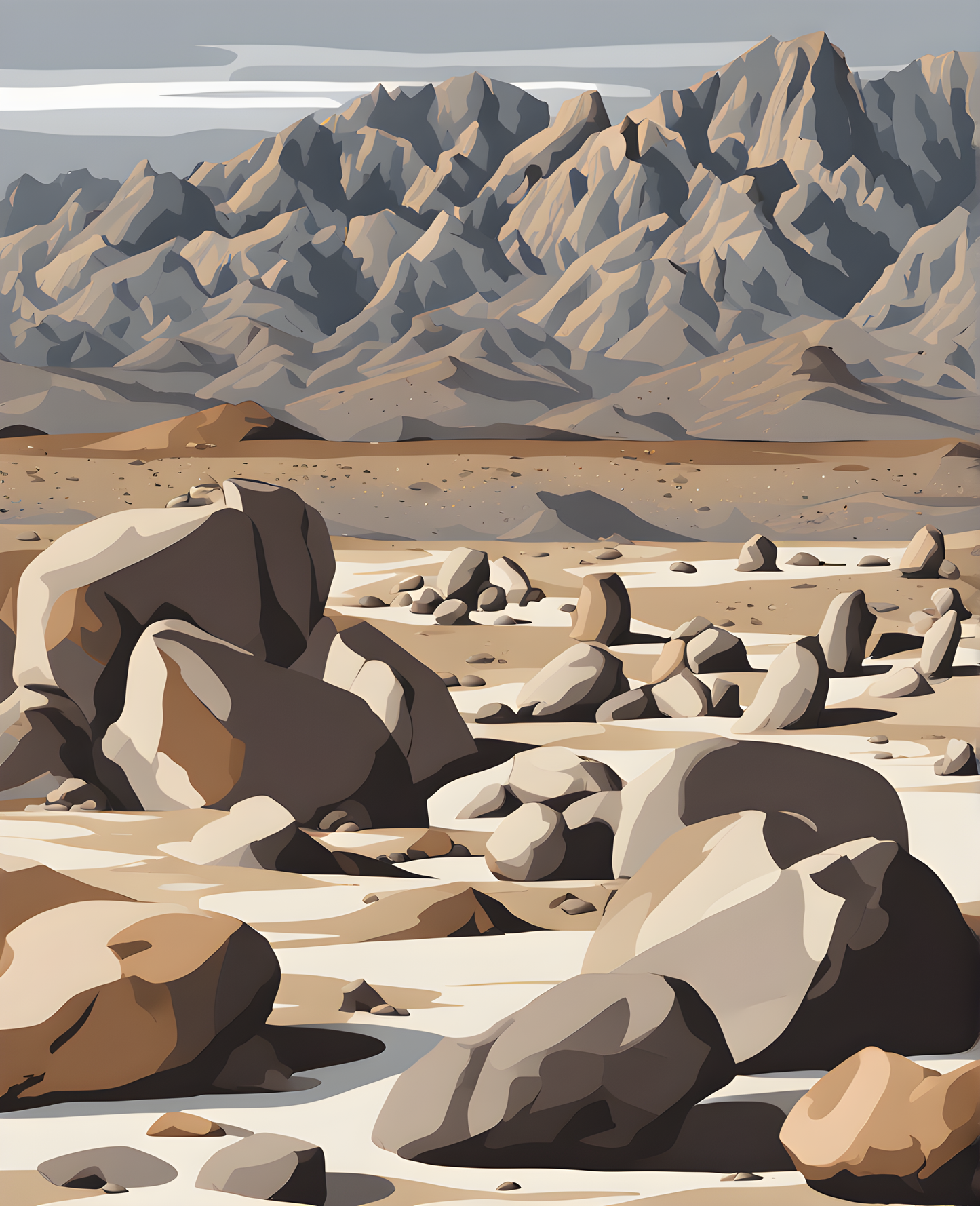 USA Great Places (262) - Alabama Hills, California- Van-Go Paint-By-Number Kit